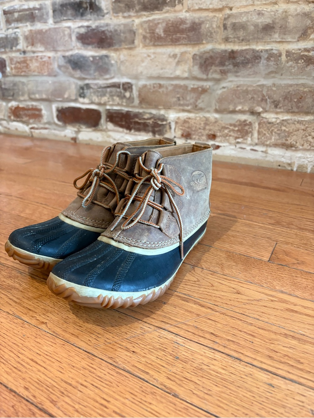 Duck Boot Ankle Boots in Brown